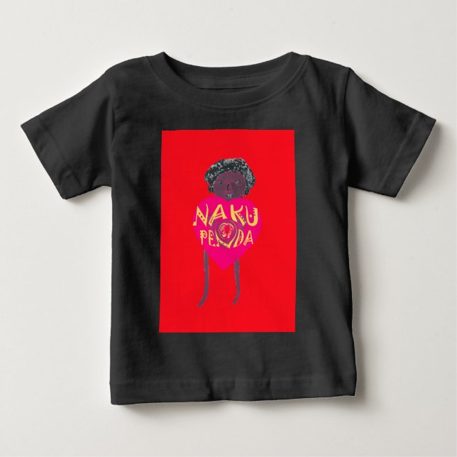 Camiseta De Bebé Nakupenda Love Art - Swahili Heart Design (Anverso)