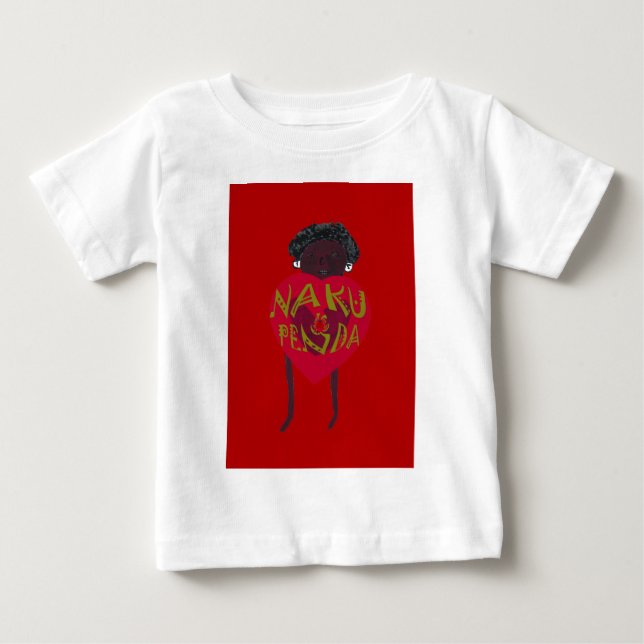 Camiseta De Bebé Nakupenda Sana Art Print Swahili Design (Anverso)