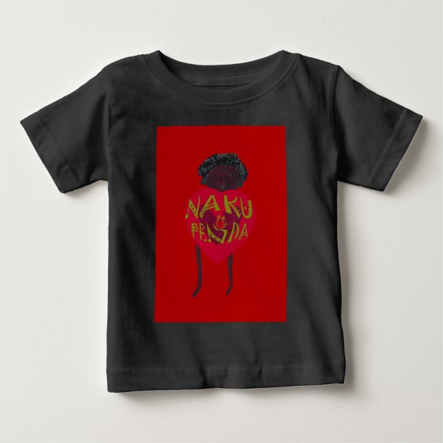 Camiseta De Bebé Nakupenda Sana Art Print Swahili Design (Anverso)