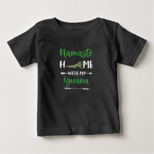 Camiseta De Bebé Namaste Casa Con Mi Iguana Divertida Iguana Y Yoga