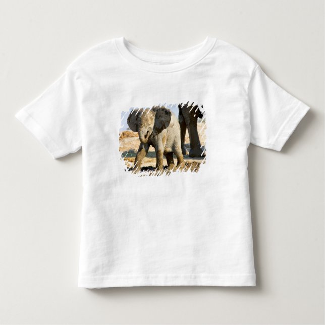 Camiseta De Bebé Namibia, África: Bebé elefante africano (Anverso)