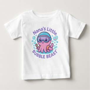 Camiseta De Bebé Nana: La pequeña burbuja de la bestia cute el pulp