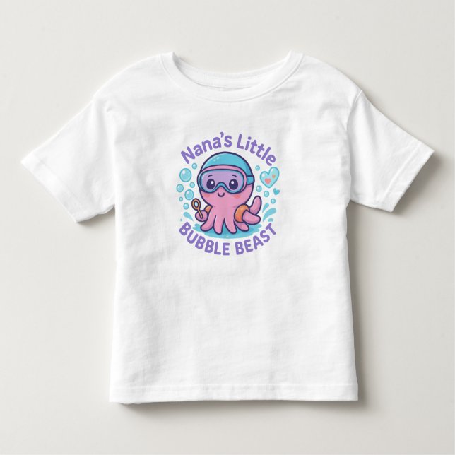 Camiseta De Bebé Nana: La pequeña burbuja de la bestia cute el pulp (Anverso)
