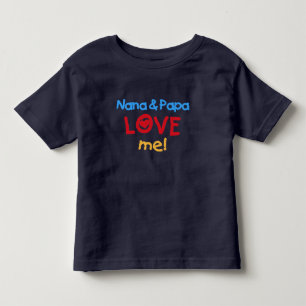 Camiseta De Bebé Nana y papá me aman