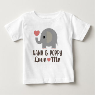 Camiseta De Bebé Nana y Poppy me aman