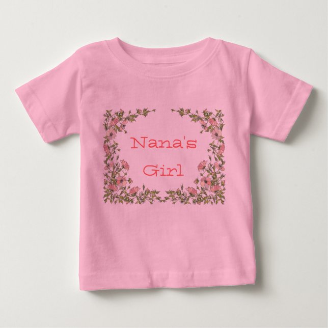 Camiseta De Bebé Nana's Grandma's Chica baby Shirt (Anverso)