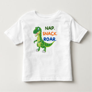 Camiseta De Bebé Nap Snack Roar Dinosaur Toddler T-Shirt 