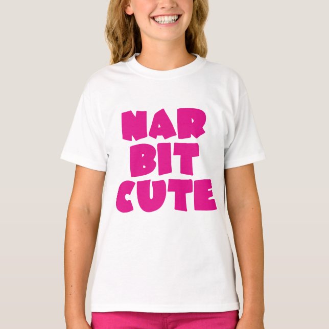 Camiseta De Bebé Nar Bit Cute (rosa) (Anverso)