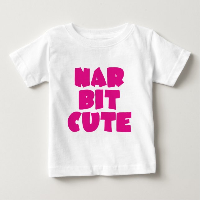 Camiseta De Bebé Nar Bit Cute (rosa) (Anverso)