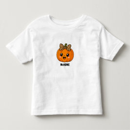 Camiseta De Bebé Naranja Adorable Pequeña Calabaza Halloween Person