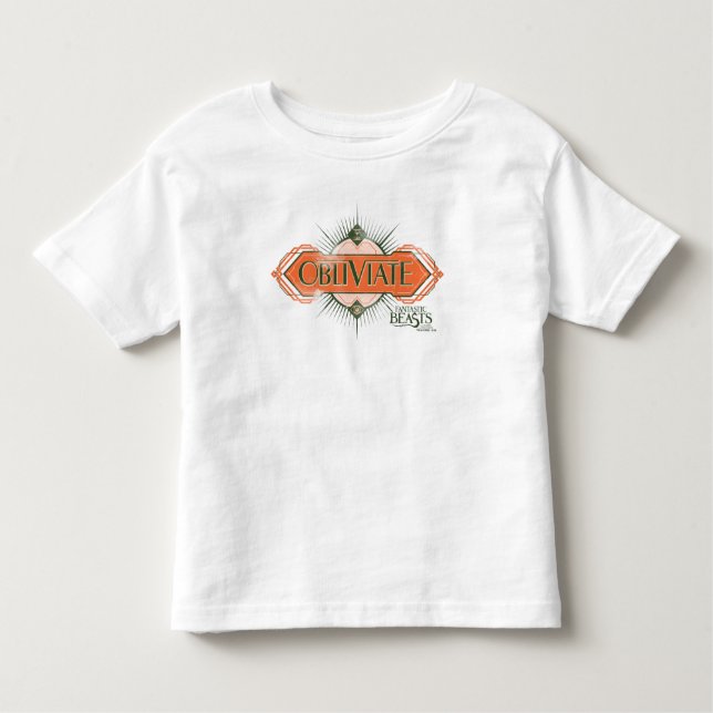 Camiseta De Bebé Naranja Art Deco Obliviate Spell Graphic (Anverso)