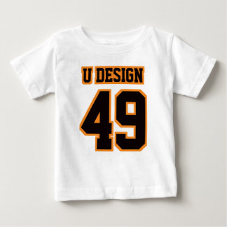 Camiseta De Bebé Naranja BLANCO delantero Tee