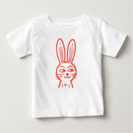 Camiseta De Bebé Naranja Bunny