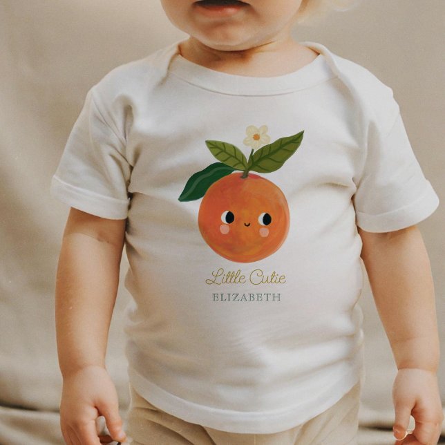 Camiseta De Bebé Naranja Cutie Cute (Subido por el creador)