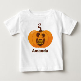 Camiseta De Bebé Naranja de calabaza de boo de Halloween