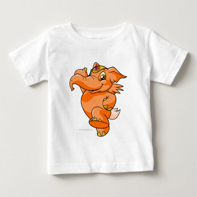 Camiseta De Bebé Naranja de Elephante (Anverso)