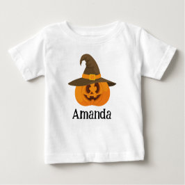Camiseta De Bebé Naranja de Halloween lindo Jack O Lantern Pumpkin 