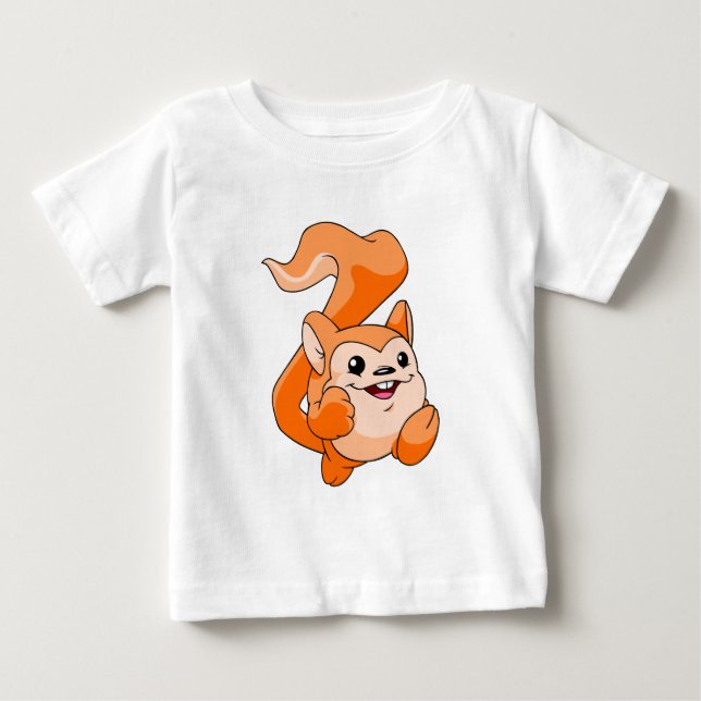 Camiseta De Bebé Naranja de Meerca (Anverso)