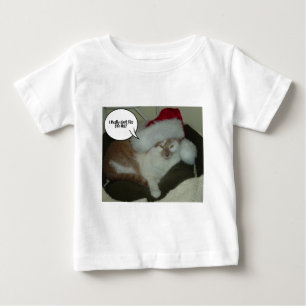Camiseta De Bebé Naranja de navidades Tabby Cat Humbug