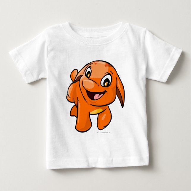 Camiseta De Bebé Naranja de Poogle (Anverso)