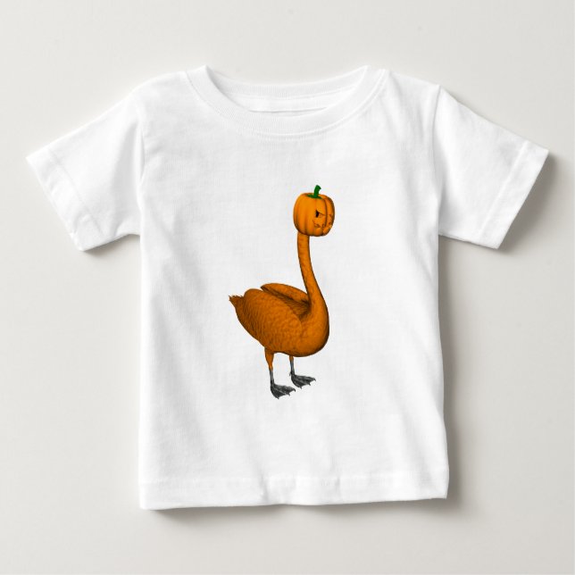 Camiseta De Bebé Naranja dulce Halloween Swan (Anverso)
