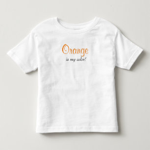 Camiseta De Bebé Naranja Es Mi Color Decir