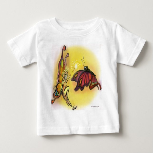 Camiseta De Bebé Naranja Faerie (Anverso)