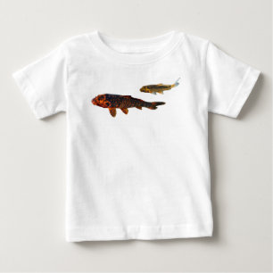 Camiseta De Bebé Naranja Koi y Gold Koi