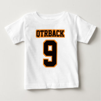 Camiseta De Bebé naranja NEGRO BLANCO DE 2 LADOS Lap Shirt Football