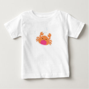Camiseta De Bebé Naranja Personalizado Cangrejo