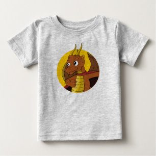 Camiseta De Bebé Naranja personalizado dragón bebé camiseta