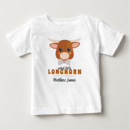 Camiseta De Bebé Naranja quemado en el bebé Longhorn