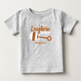 Camiseta De Bebé Naranja quemado Plaid Rattle Longhorn