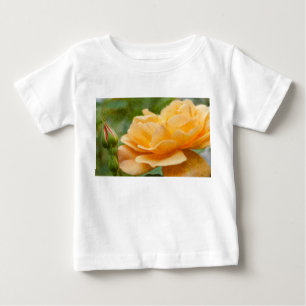 Camiseta De Bebé Naranja Rosa Painterly
