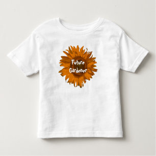 Camiseta De Bebé Naranja Sunflower Future Gardener
