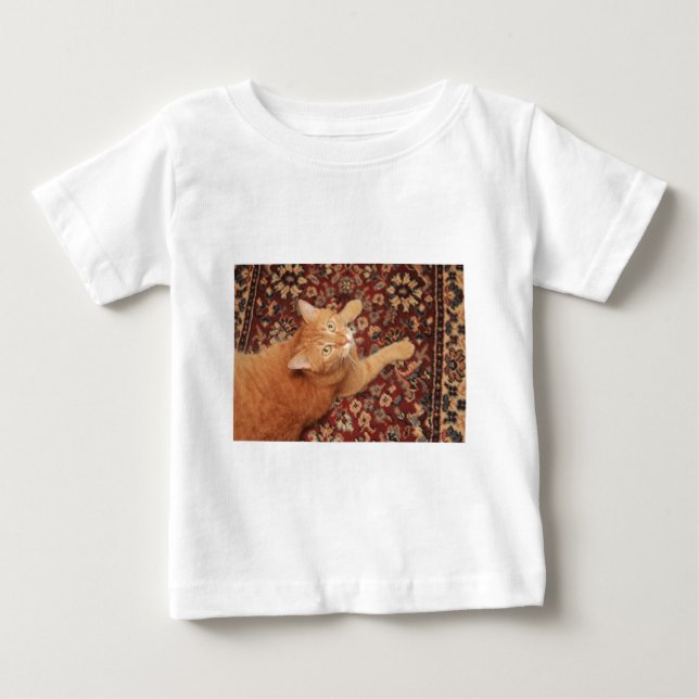 Camiseta De Bebé Naranja Tabby (Anverso)