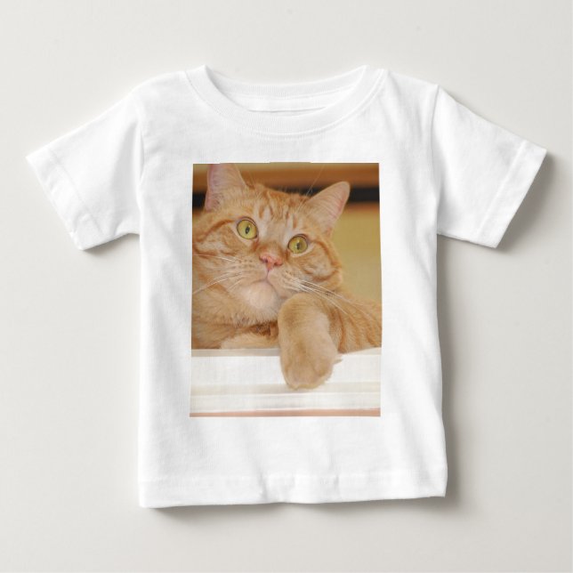 Camiseta De Bebé Naranja Tabby Cat (Anverso)