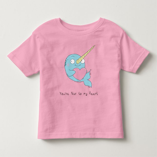 Camiseta De Bebé Narwhal El día de San Valentín Kids (Anverso)