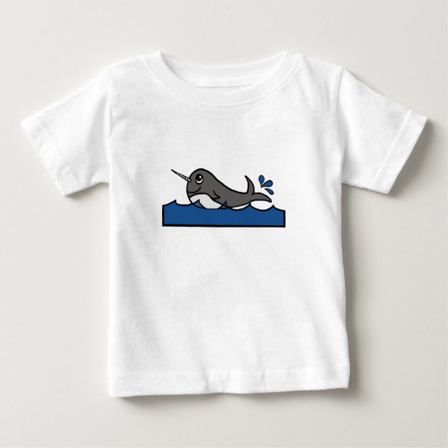 Camiseta De Bebé Narwhal Splash (Anverso)