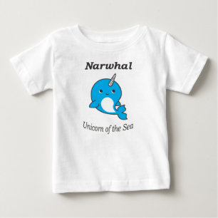 Camiseta De Bebé Narwhal Unicornio del mar para niños y Chicas