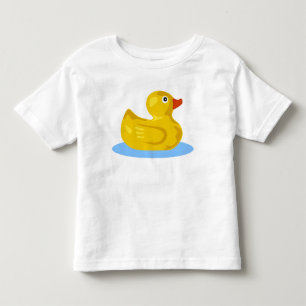 Camiseta De Bebé Natación Ducky de goma amarilla linda del pato de