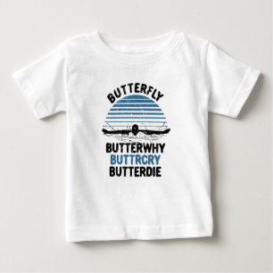 Camiseta De Bebé Natación - Mariposa Mariposón Regalo de natación