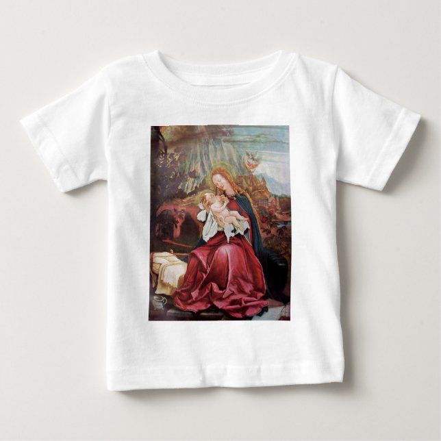 CAMISETA DE BEBÉ NATIVIDAD CON ÁNGELES - MAGIA DE NAVIDADES (Anverso)