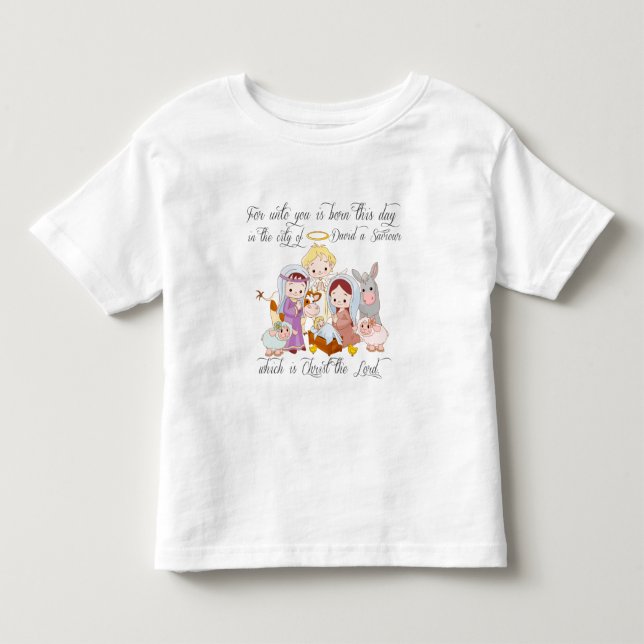 Camiseta De Bebé Natividad de Jesús del bebé (Anverso)