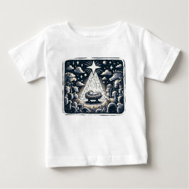 Camiseta De Bebé Natividad de la Noche Santa: Arte de Contraste