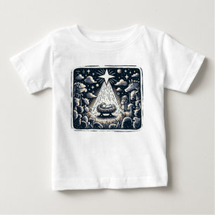 Camiseta De Bebé Natividad de la Noche Santa: Arte de Contraste
