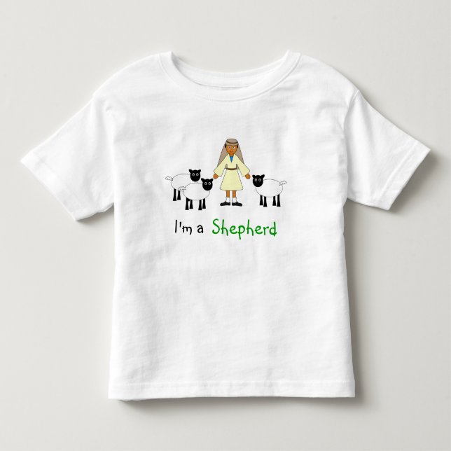 Camiseta De Bebé Natividad de los niños — Niño "Pastor" (Anverso)