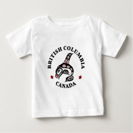 Camiseta De Bebé Nativo americano Red Black Haida Orca Killer Whale