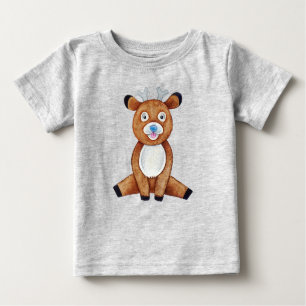 Camiseta De Bebé Naturaleza animal de la cría de ciervos