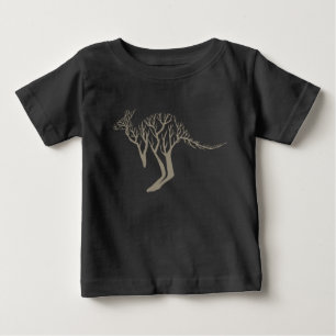 Camiseta De Bebé Naturaleza artística del árbol de canguro del Outb